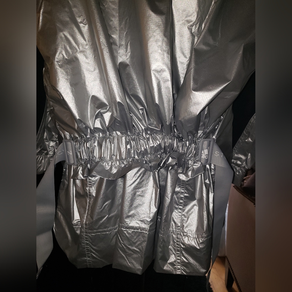 Adidas Stella McCartney black Silver windbreaker reflective Jacket - Picture 4 of 16